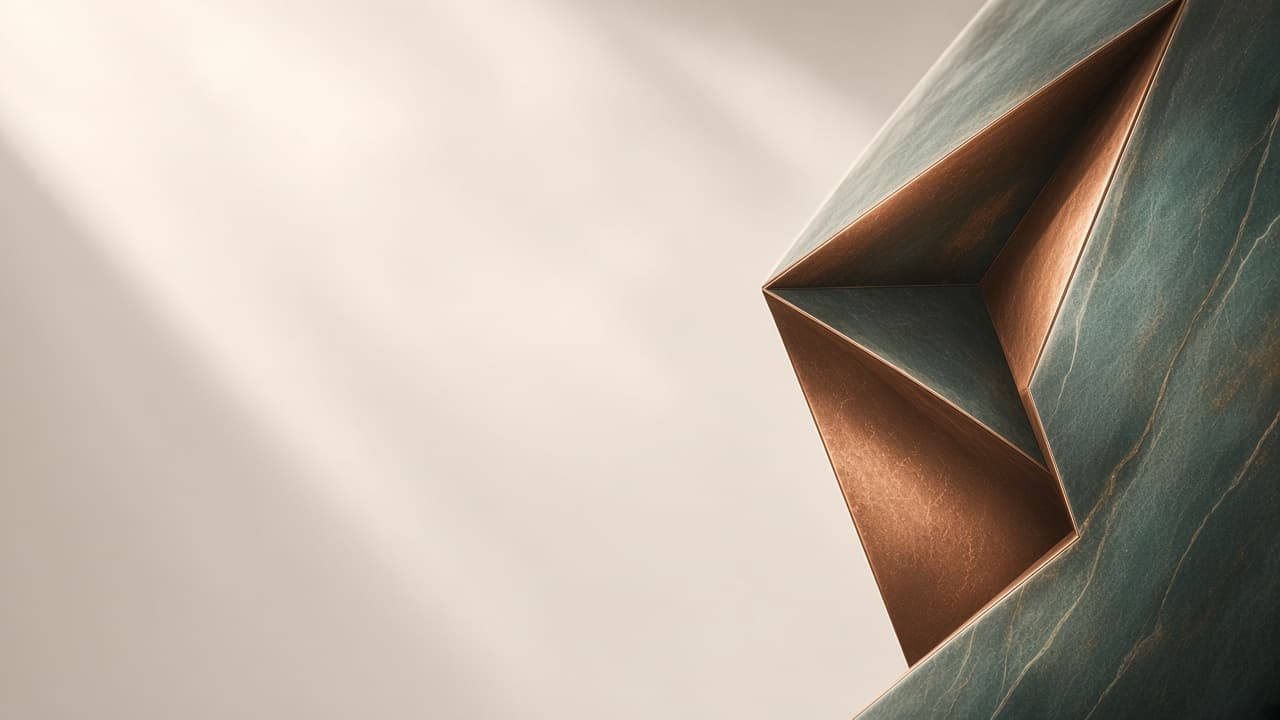 Patinaed copper with an exposed cut — material of dedicated capacity